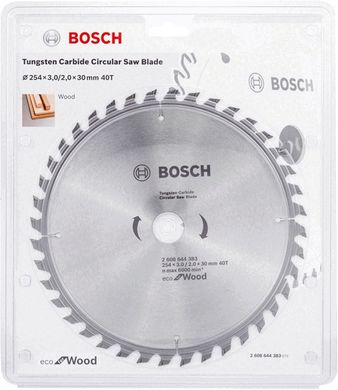 Диск пильний Bosch ECO Wood 254 мм 30 мм (2608644383)